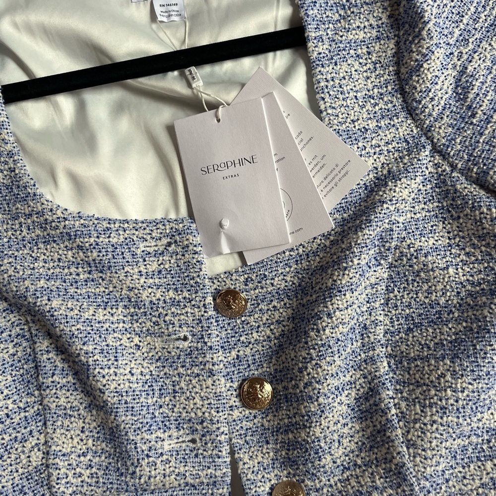 Seraphine Textured Jacket with Gold Accents